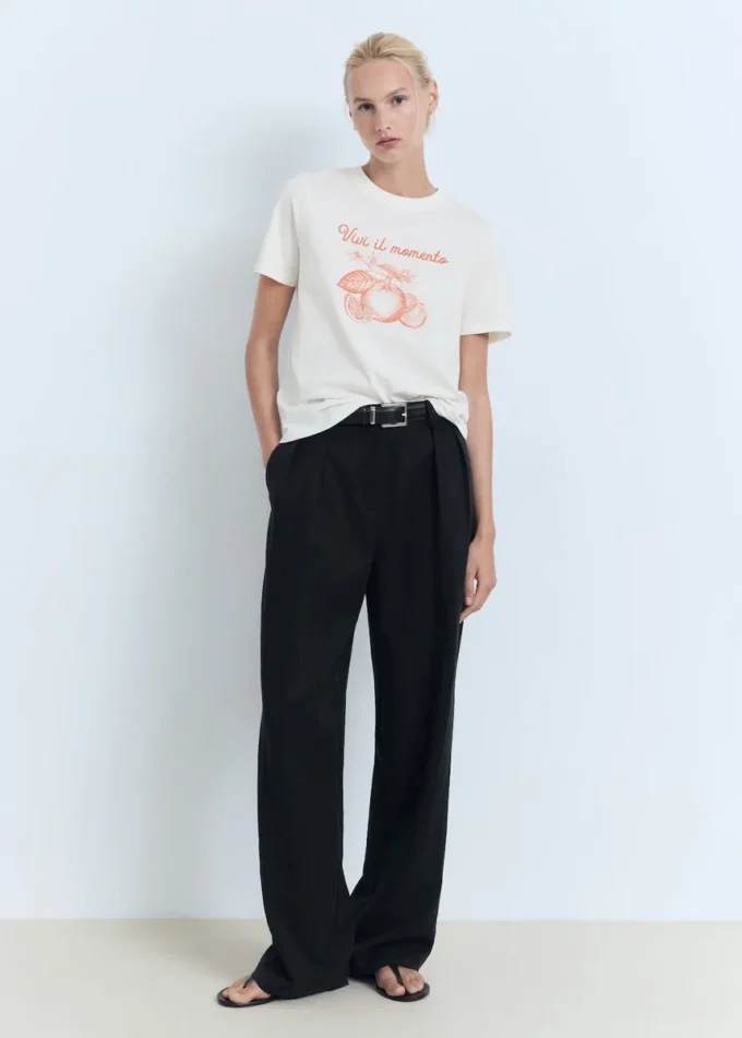 Tričko s potiskem ze směsi bavlny Tričko s potiskem ze směsi bavlny