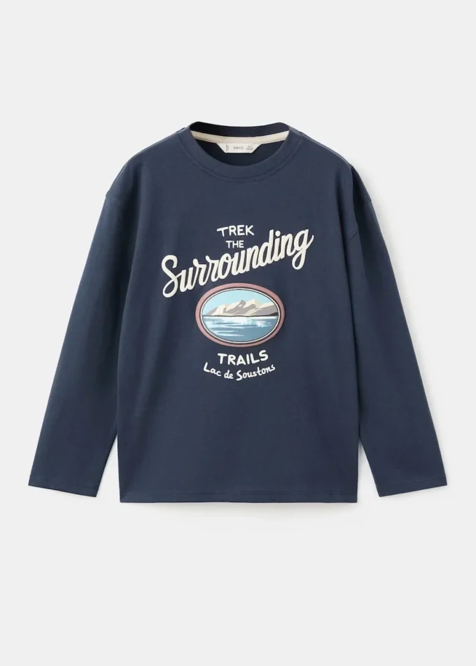 Tričko s potiskem ze směsi bavlny Tričko s potiskem ze směsi bavlny