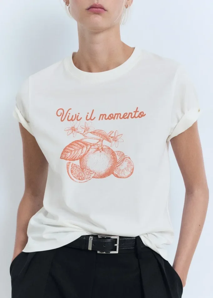 Tričko s potiskem ze směsi bavlny Tričko s potiskem ze směsi bavlny