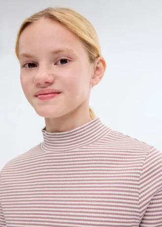 Tričko s pruhy a vroubkovaným lemem Tričko s pruhy a vroubkovaným lemem