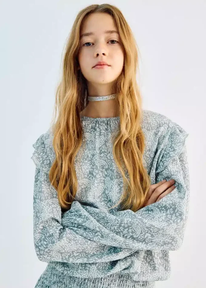 Tričko s volánky a potiskem Tričko s volánky a potiskem