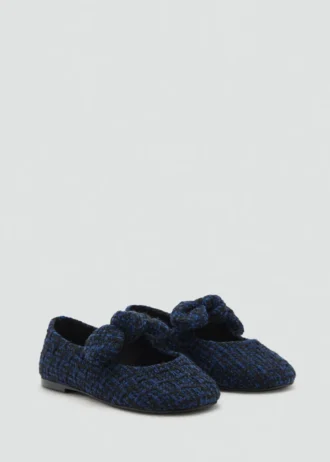 Tvídové baleríny s mašlí