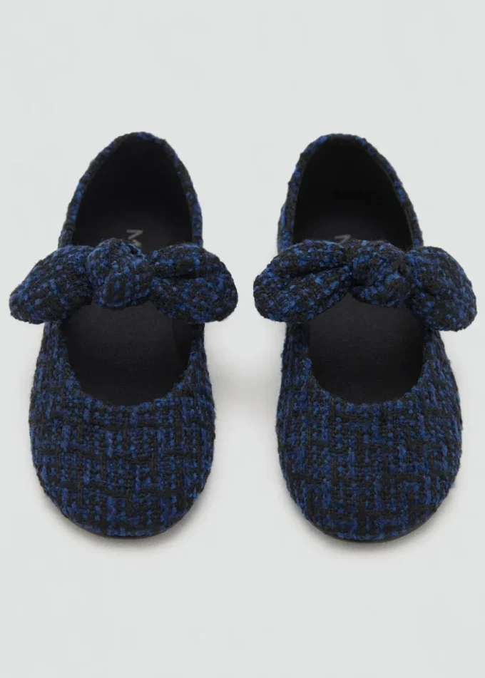 Tvídové baleríny s mašlí Tvídové baleríny s mašlí