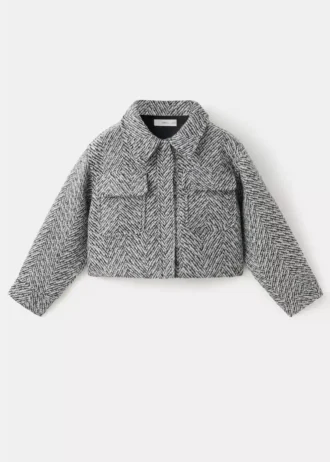 Tvídová bunda s lurexovými detaily