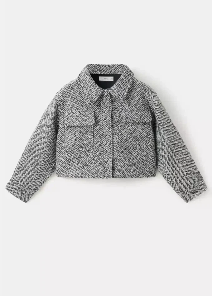 Tvídová bunda s lurexovými detaily
