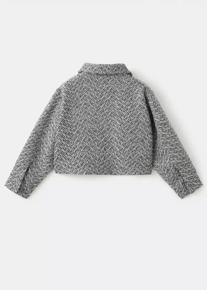 Tvídová bunda s lurexovými detaily