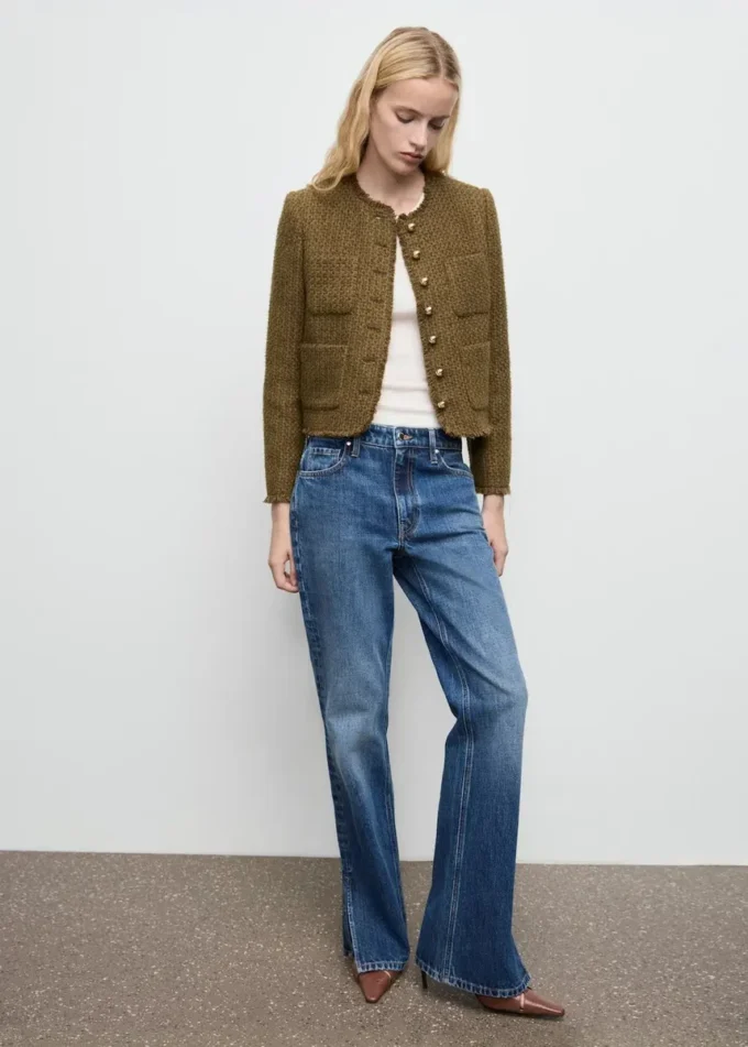 Tvídové sako s knoflíky s drahokamy Tvídové sako s knoflíky s drahokamy