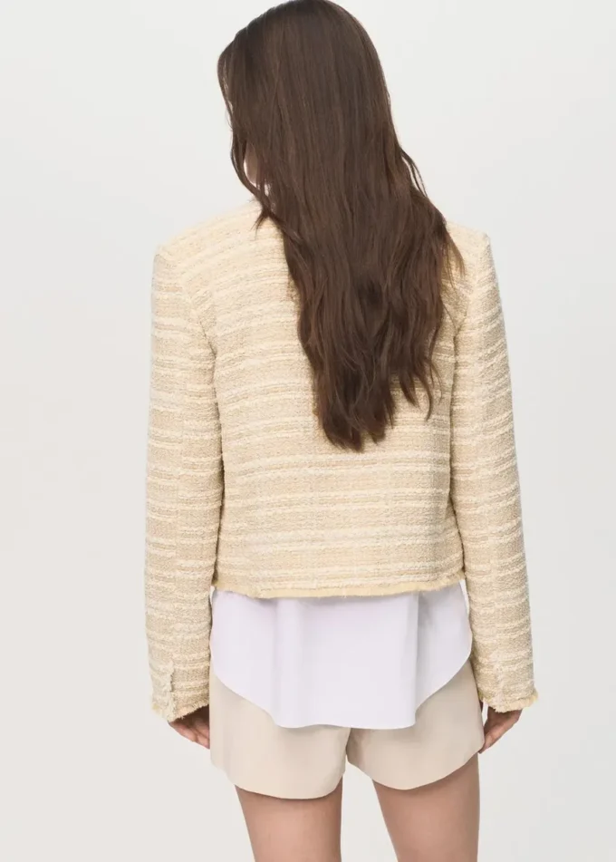 Tvídové sako s knoflíky s drahokamy Tvídové sako s knoflíky s drahokamy