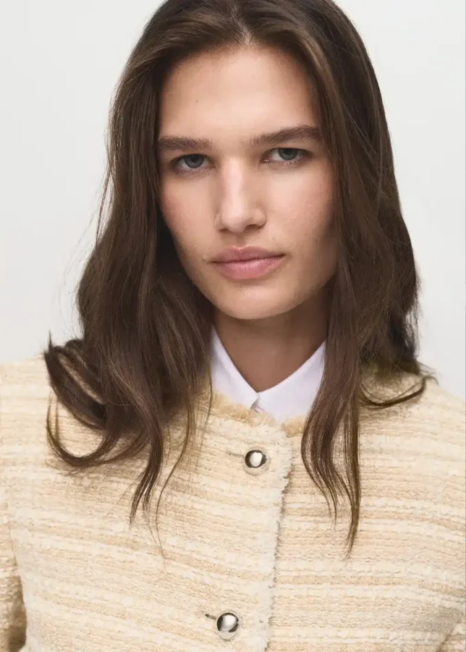 Tvídové sako s knoflíky s drahokamy Tvídové sako s knoflíky s drahokamy