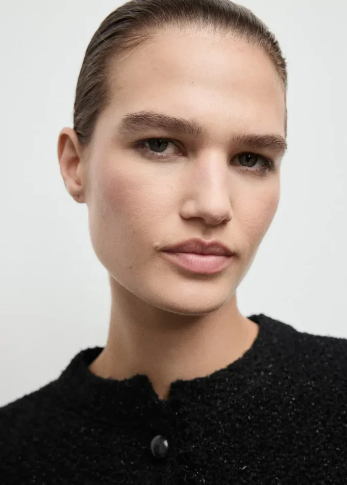 Tvídový svetr s roztřepenými lemy Tvídový svetr s roztřepenými lemy