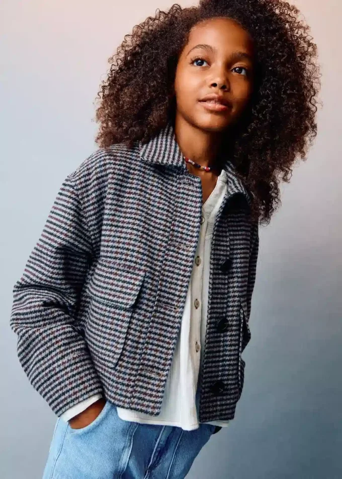 Tvídový vlněný kabát Tvídový vlněný kabát