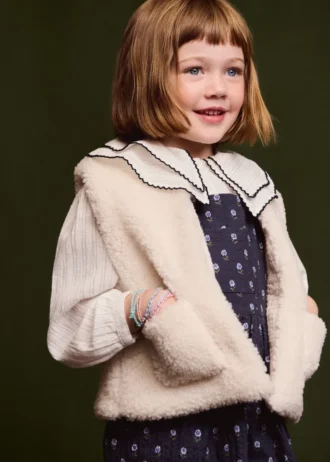 Vesta s efektem ovčí kůže