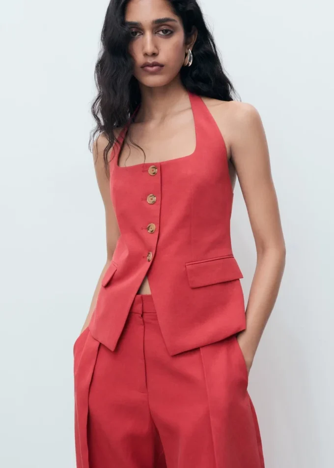 Vesta z lněné směsi Vesta z lněné směsi