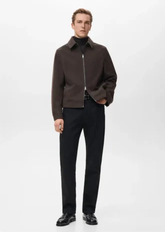 Vlněná bunda na zip