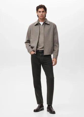 Vlněná bunda na zip