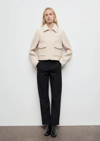 Vlněná bunda s kapsami