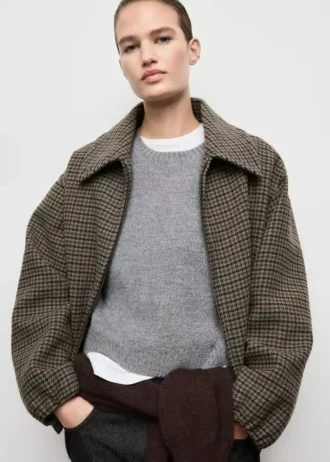 Vlněná bunda s pepřovým vzorem Vlněná bunda s pepřovým vzorem