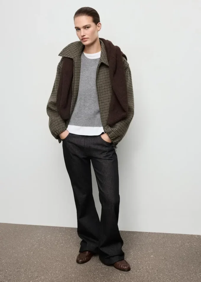 Vlněná bunda s pepřovým vzorem Vlněná bunda s pepřovým vzorem