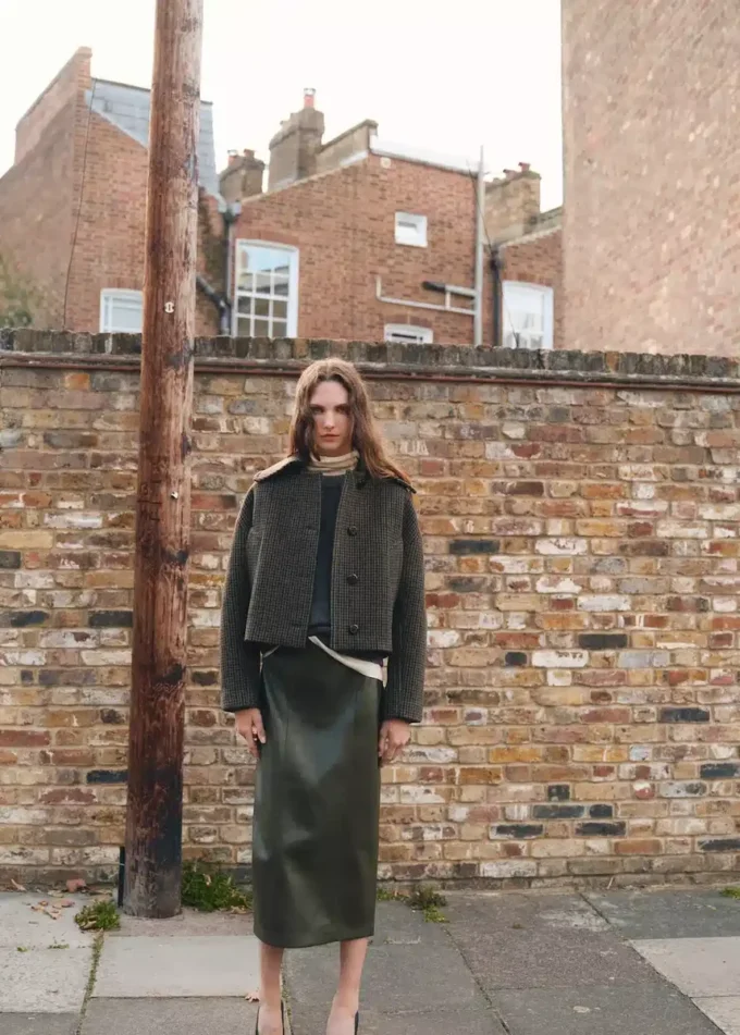 Vlněná bunda s pepřovým vzorem