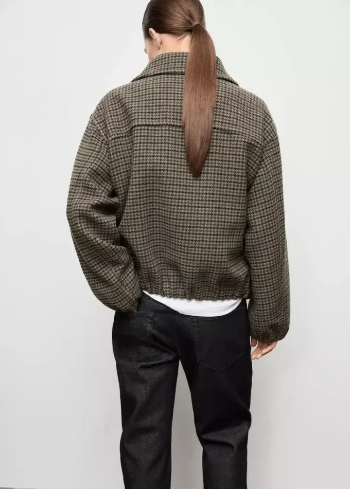 Vlněná bunda s pepřovým vzorem Vlněná bunda s pepřovým vzorem