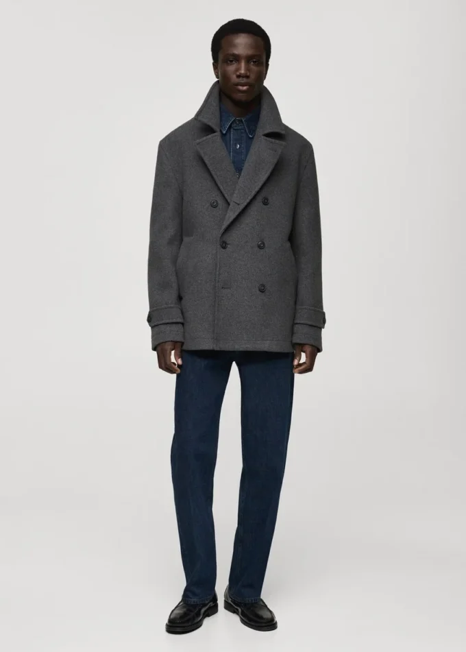 Vlněný dvouřadový kabát Vlněný dvouřadový kabát