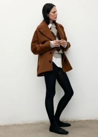 Vlněný kabát s klopami Manteco Vlněný kabát s klopami Manteco