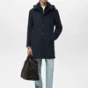 Vlněný kabát s odnímatelným vnitřním límcem Vlněný kabát s odnímatelným vnitřním límcem