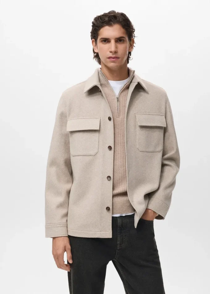 Vlněná košile s kapsami Vlněná košile s kapsami