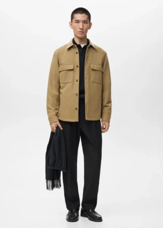 Vlněná košile s kapsami