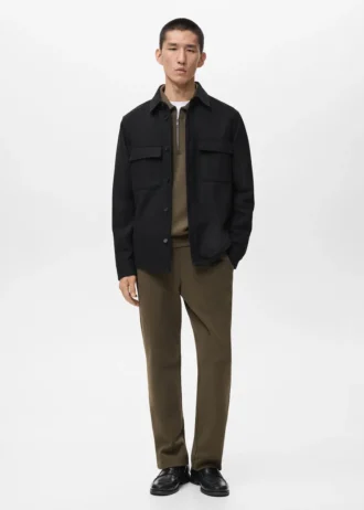 Vlněná košile s kapsami