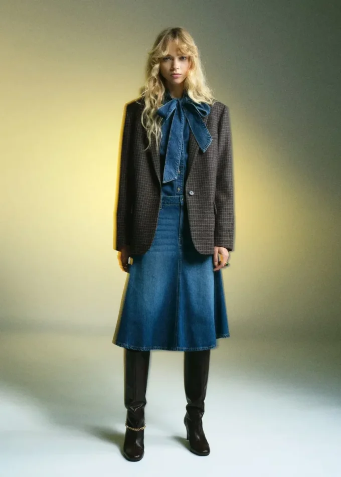 Vlněný kostkovaný blejzr Vlněný kostkovaný blejzr