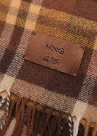 Vlněný kostkovaný šátek