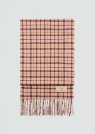 Vlněný kostkovaný šátek