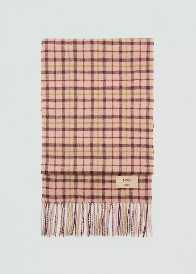 Vlněný kostkovaný šátek Vlněný kostkovaný šátek