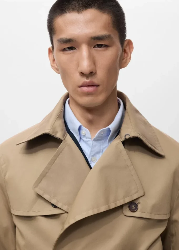 Voděodolný trenčkot s páskem Voděodolný trenčkot s páskem