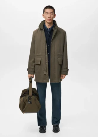 Vodoodpudivá bavlněná bunda s kapsami