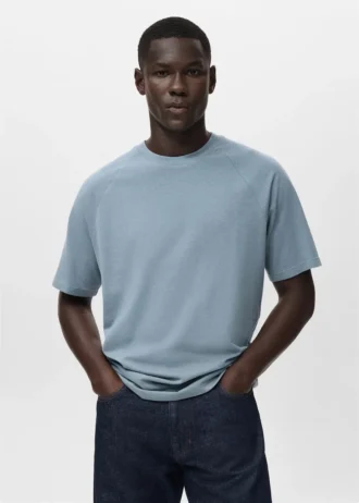 Volné bavlněné a lněné tričko