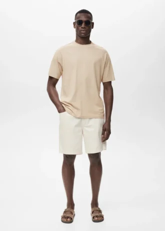 Volné bavlněné a lněné tričko