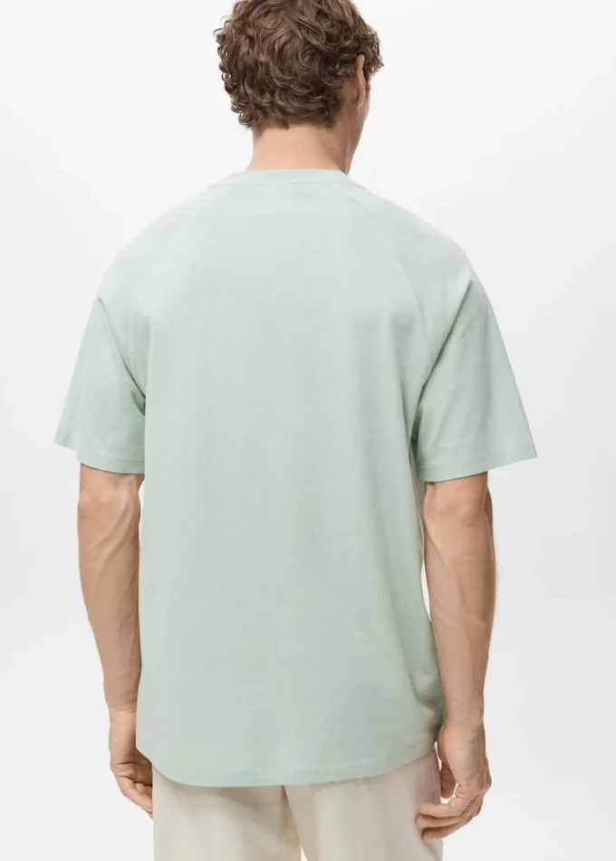 Volné bavlněné a lněné tričko Volné bavlněné a lněné tričko