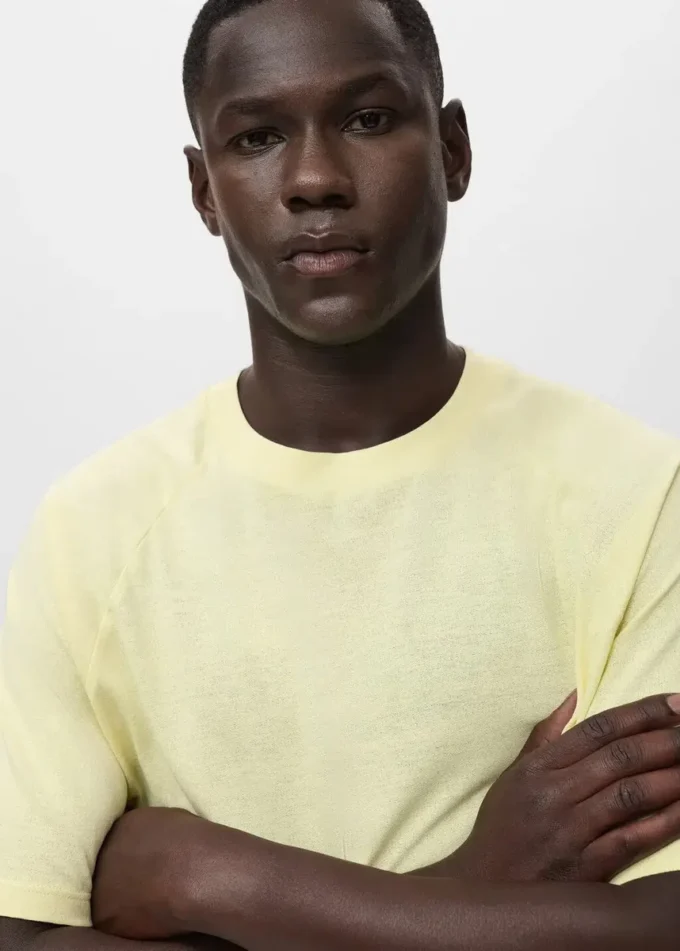 Volné bavlněné a lněné tričko Volné bavlněné a lněné tričko