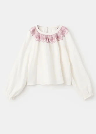 Vyšívaná bavlněná halenka