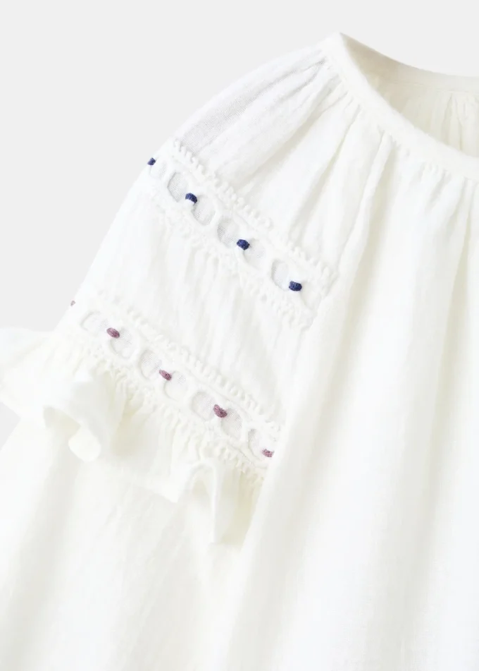 Vyšívaná bavlněná halenka