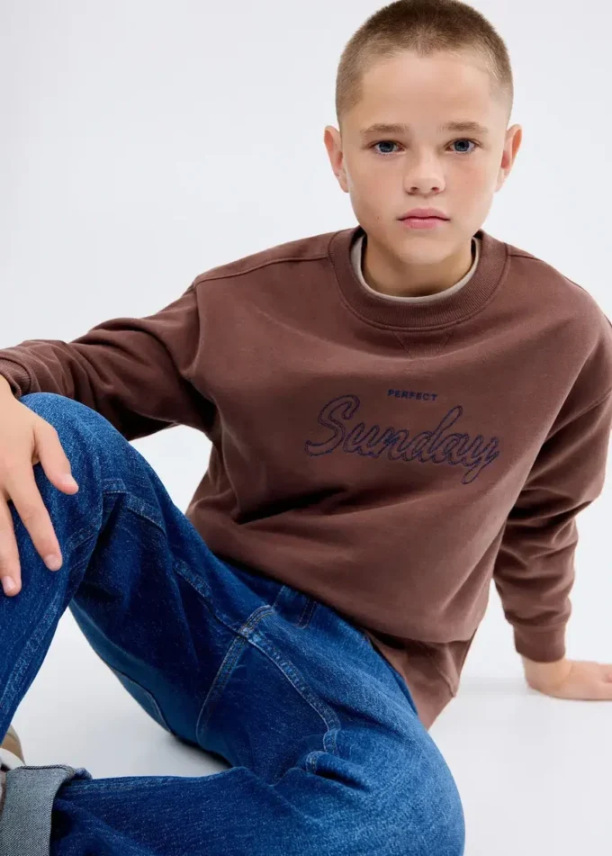 Vyšívaná bavlněná mikina Vyšívaná bavlněná mikina