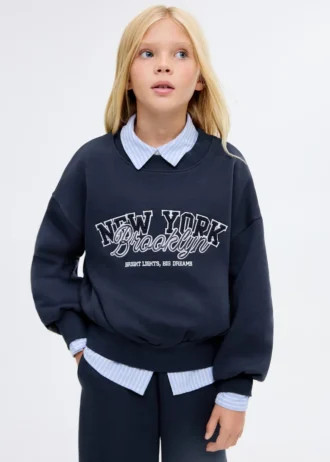 Vyšívaná bavlněná mikina