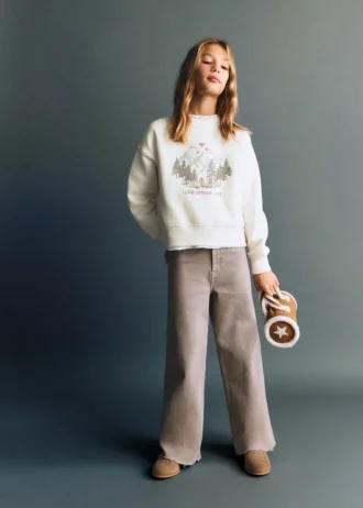 Vyšívaná bavlněná mikina Vyšívaná bavlněná mikina