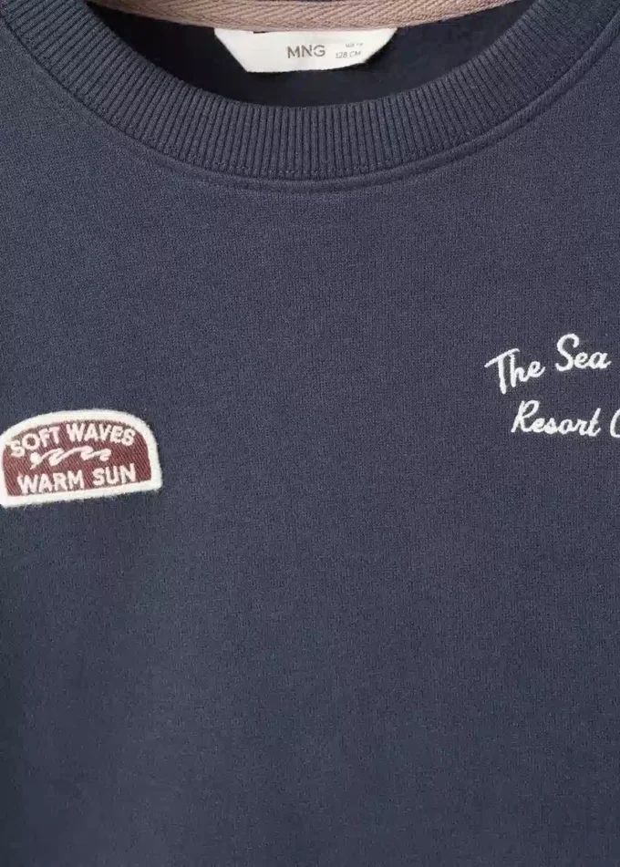 Vyšívaná bavlněná mikina Vyšívaná bavlněná mikina