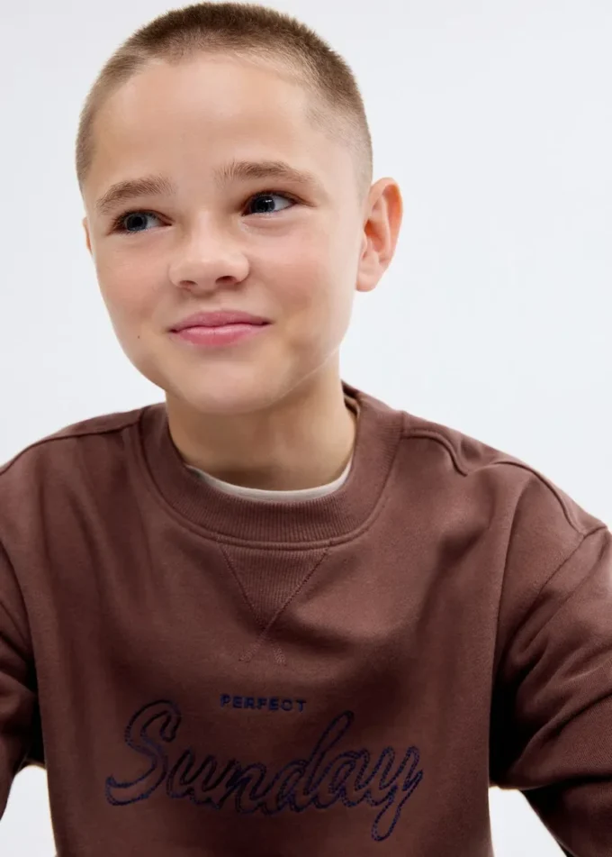 Vyšívaná bavlněná mikina Vyšívaná bavlněná mikina