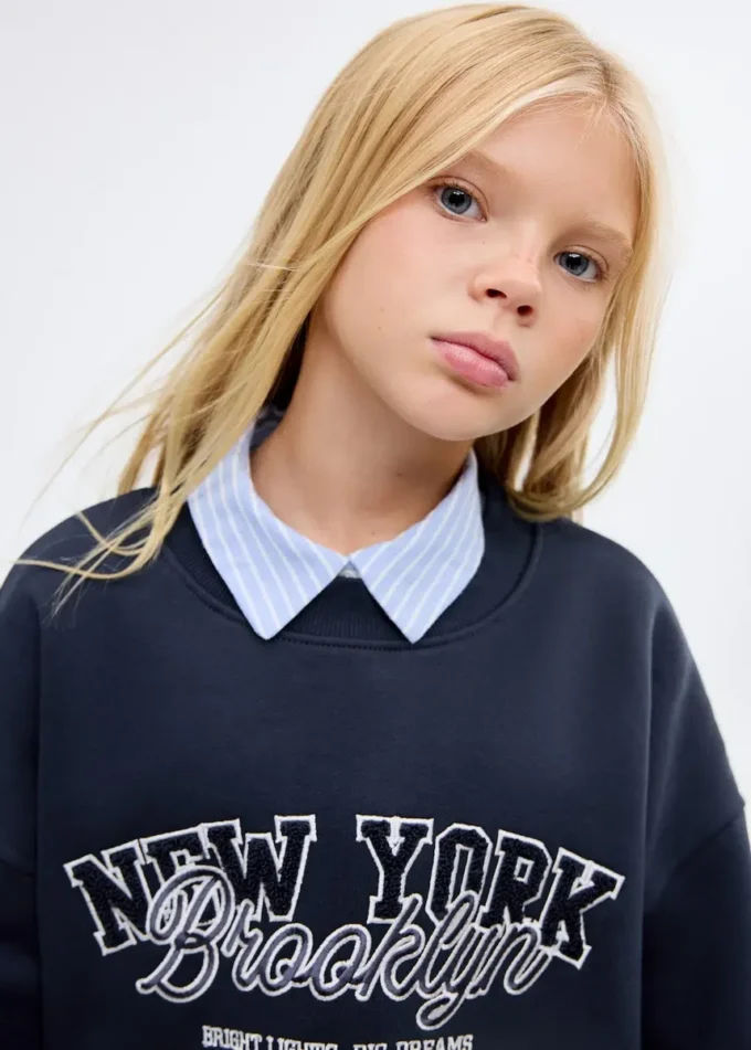 Vyšívaná bavlněná mikina Vyšívaná bavlněná mikina