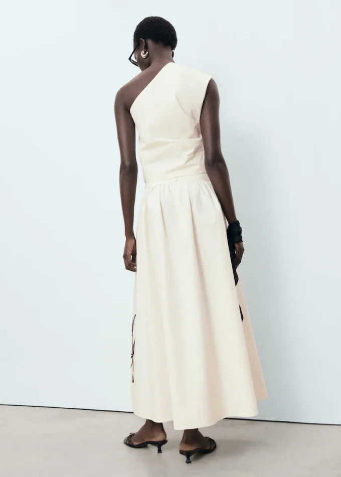 Vyšívaná bavlněná sukně Vyšívaná bavlněná sukně