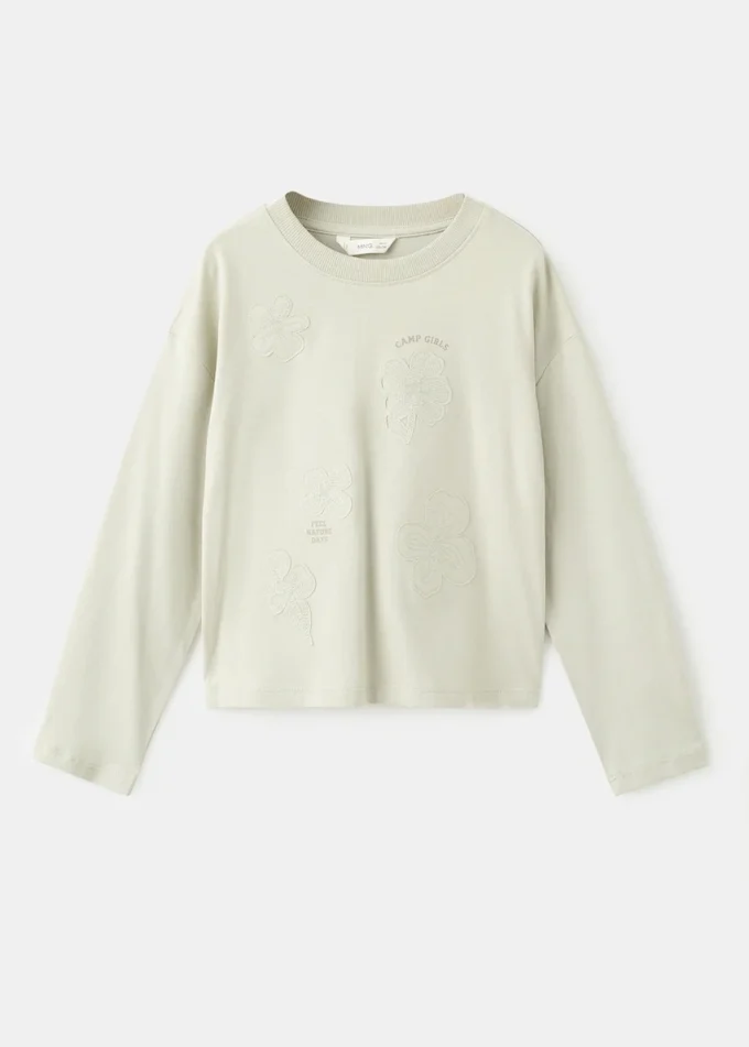 Vyšívané bavlněné tričko Vyšívané bavlněné tričko